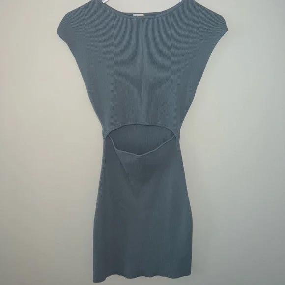 Aritzia Elegant Blue Knit Dress from Wilfred. - Picture 1 of 5